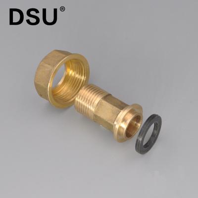 China Connect Pipes Brass Compression Joint Male And Female Water Meter Fitting for sale