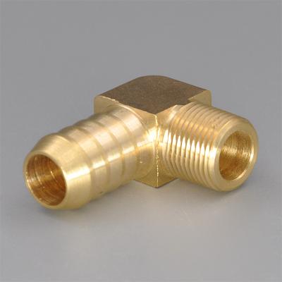 China Diesel Fuel Pipe Water Air Brass Burr Fitting Male Threaded 90 Degree Elbow Fitting for sale