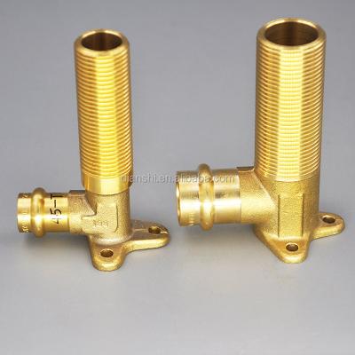 China Brass Water Wall Plated Male Elbow Press Fitting for sale