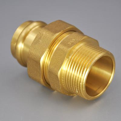 China Brass Water ProPress Zero Lead Press Union With Male Thread x Press for sale