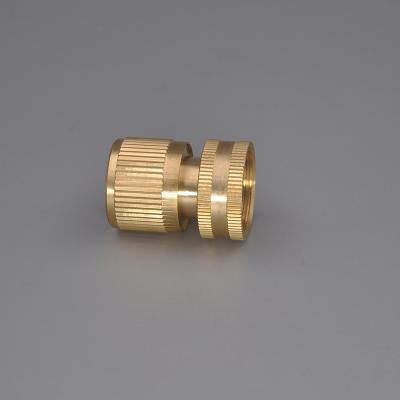 China 3/4 Inch GHT Brass Spout Garden Tools Garden Hose Quick Connector Fittings Female Solid and Brass Quick Connector for sale