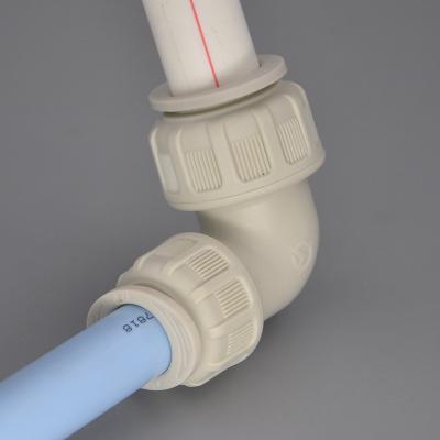 China Plastic Water PPR Pipe Quick Fittings Reducing Elbow 32mmx25mm for sale