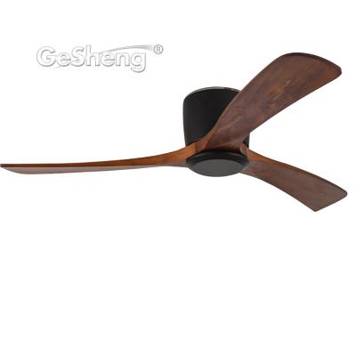 China Air Cooling+Decorating 3 Blades Ceil Fan Dc Living Room Modern Simple Solid Wood Remote Control High Quality Ceiling Fan for sale