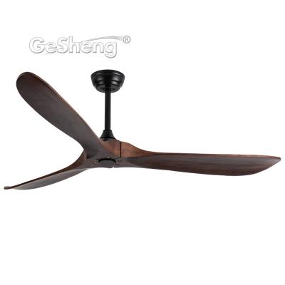 China Energy Saving Decorative Blade DC Bldc Motor 52 Solid Wood Wood Ceiling Fan Forward And Reverse for sale