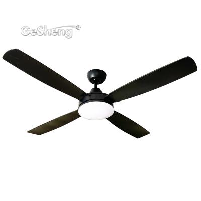 China American style forward and reverse light fans 54 inch 4 blades ABS remote control bldc cele fan with light for sale