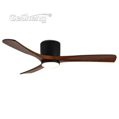 China High Quality Air Cooling+Decorating+lighting Fan Lighting 3 Blades DC Solid Wood Remote Control Led Ceiling Fan For Living Room for sale