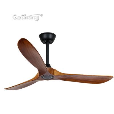 China Air Cooling Fan Mounted Air-Solid Wooden Blade DC Motor Ventilation Energy Saving Ceiling Fan for sale