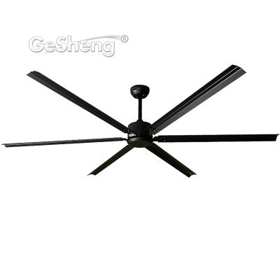 China Large 72 Inch Strong Metal Forward And Reverse Blades Fan High Speed ​​Black DC Motor Large Remote Control Industry Ceiling Fan for sale