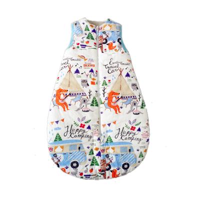 China Low Price Antibacterial Cotton Baby Eco - Friendly Printing Sleeping Bag Padded Sleeping Bag Baby for sale