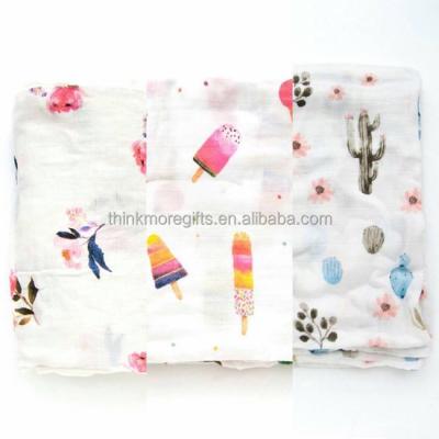 China Anti-pilling cotton / bamboo hot sale baby muslin wrap baby blanket muslin wrap for sale