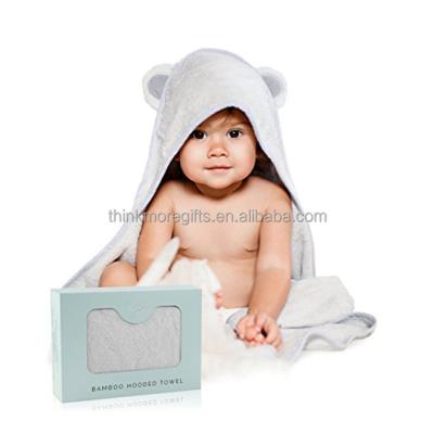 China Factory Compressed Baby Amazon Bamboo Hooded Towel Washcloth Set for sale