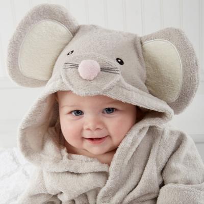 China Breathable Be Animal Shape In Use Cute New Coral Fleece Baby Bathrobe for sale