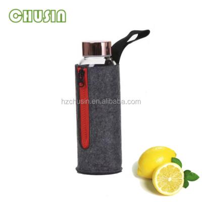 China Promotional Hot Sale Sustainable Product Borosilicate Glass Leak Free Portable Reusable Water Bottle BPA Free for sale