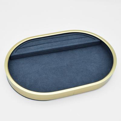 China Special Metal Jewelry Tray For Jewelry Store Display Tray Metal Frame Ring Bangle Watch Necklace Bracelet Storage Tray for sale