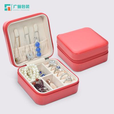 China Newest Portable Mini Jewelry Box Leather Jewelery Ring Organizer Case Girls Women Women Travel Travel Gift from Fsahion for sale