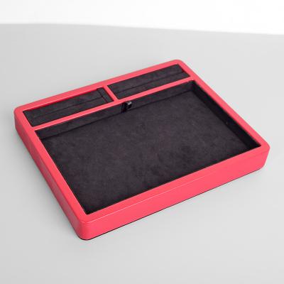 China Jewelry Disply Factory Delivery New Arrival Luxury PU Leather Jewelry Packaging Trays for sale