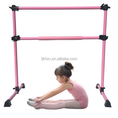 China Ballet Practicing Barre Bar Portable Dance 4ft Adjustable Freestanding Dance Bar For Home, Kids Fitness Stretching Double Exercise Bars for sale