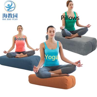 China Durable Eco Friendly Organic Kapok Rectangle Large ECO Yoga Bolster Cotton Yoga Pillow Bolster for sale