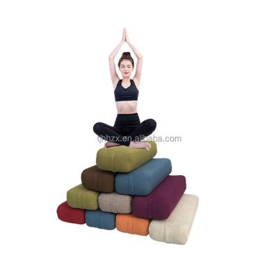 China Eco Friendly Cotton Durable Rectangle Yoga Pillow Bolster With Handle for sale