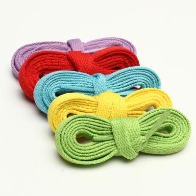 China Custom Sell 8mm Wide Flat Flat Laces Manufacturer Laces Sneakers Colorful Lace for sale