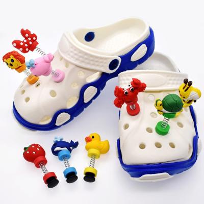 China 2022 Cute Creative Fashion Spring Tear-resistant 3D Shoe Buckle PVC Clog Shoes Accessories Cartoon Shoe Charm for sale