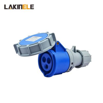 China LAKINELE 213 223 Manufacturer Industrial Blue With Cee Connector IP44 16a 32a Female Socket for sale