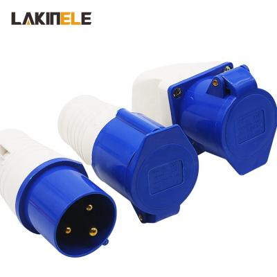 China New Industrial Type Custom Design Socket Connector 3Pin 16A Common Portable Industrial Power Socket for sale