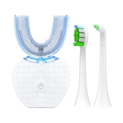 China Strongly Whiten Teeth Environmental Friendly Salove U Shape Ultrasonic Adults Whitening Silicone Automatic Electric Toothbrush for sale