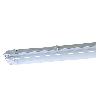 China warehouse china led ceiling tube policarbon single or double body triproof led light fixture ip65 for sale