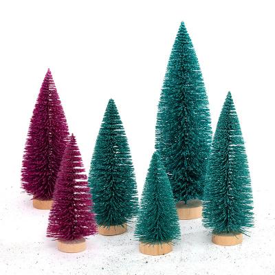 China Manufacturer Mini Plastic Wholesale Artificial Decoration Table Top Portable Assembled Christmas Trees Mini for sale