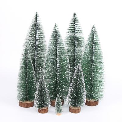 China New Style Plastic Mini Artificial Christmas Sisal &Pine Tree Ornaments Christmas Tree Decoration Home Indoor Christmas Tree Hanging Ornament for sale