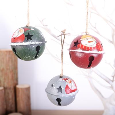 China Custom Metal Christmas Tree Decoration Ornament Ball Set Christmas Ball Bell Ornament From Europe Christmas Decoration Supplies Manufacturer for sale