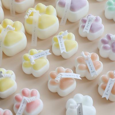 China Birthdays wholesale home creative diy kitten paw candle decoration nc kitten scented candle paw candle for sale