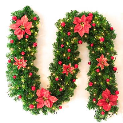 China Festival Decoration Christmas Decoration Cane 2.7 Meters PVC Encrypted Christmas Cane Wreath Hotel Mall Decorate Christmas Tree Garland for sale