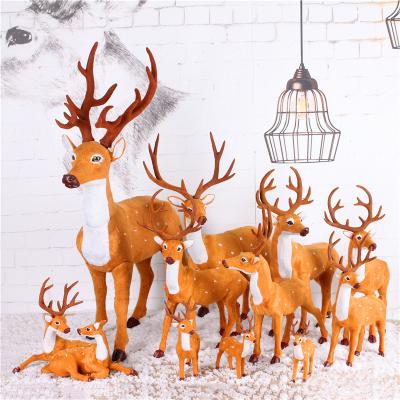 China Wholesale Christmas Reindeer Chirstmas Decor Family Wooden Moose Ornaments Christmas Holiday Decorations for sale