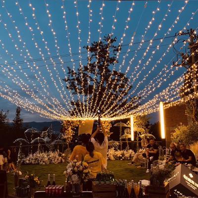 China AC LED Curtain Light 10m 20M 30M 50M 220 LED Solar Christmas Outdoor Decorative String Light Holiday Led Christmas Lights for sale