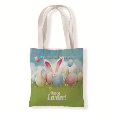 China Wholesale Festival Decoration Kids Sublimation Bucket Candy Blank Bunny Bags Plush Long Ears Easter Baskets for sale