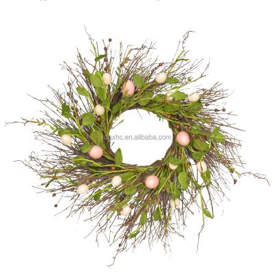 China Bulk Decorative Autumn Fall Wreath Easter Garland Festival Decoration Spring Boxwood Magnolia Flower Front Door Wreath For Front Door for sale