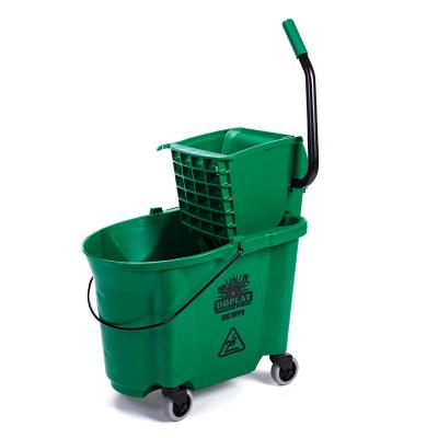 China Professional Sustainable Handless Wringer Trolley Cleaner 33 L Foldable Bucket Mop Water Broom for sale