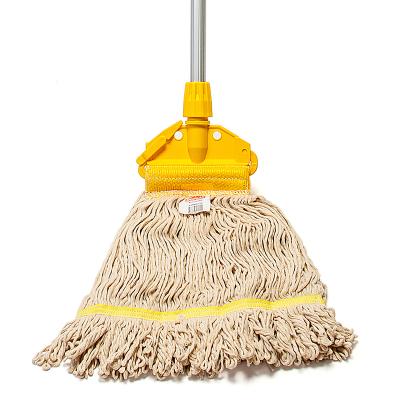 China Strong Durable Kentucky Plastic Industrial Cotton Broom Clip Broom Holder Triangle Shape PP Wet Mop With Clip Plastic Floor Cleaning Mop for sale