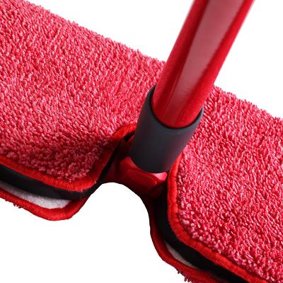 China Low Price Sale Single Hot Viable Extra Fine Double Sided Steel Handle Fiber Coral Fleece Flat Mop Stainless Washable Pads Wet S Flat Dry for sale