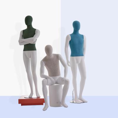 China Body Shop Good Quality Fashion Full Body Male Plus Size Colored Velvet Mannequin for sale