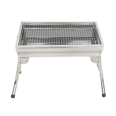 China Hot Selling Adjustable Height Stainless Steel Charcoal BBQ Portable Folding Grill For Camping for sale