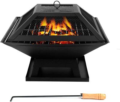 China Outdoor Outdoor BBQ Grill Fire Bowl Screen Cover Iron Fire Camping Pit For Graden for sale