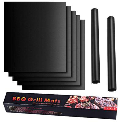 China Heat Resistant Non-Stick Easily Cleaned Round BBQ Mesh Grill BBQ Mat BBQ Tools for sale