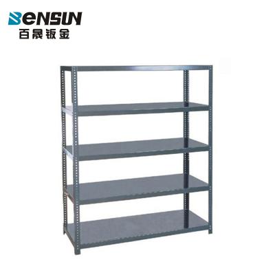 China Corrosion Protection Customized Light Duty Goods Storage Shelf Display Rack Metal Shelves for sale