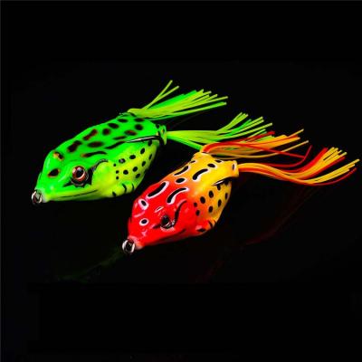 China For Snakehead Fishing Products Topwater Wobblers Fly Fishing Artificial Insect Lures Soft Frog Frog for sale