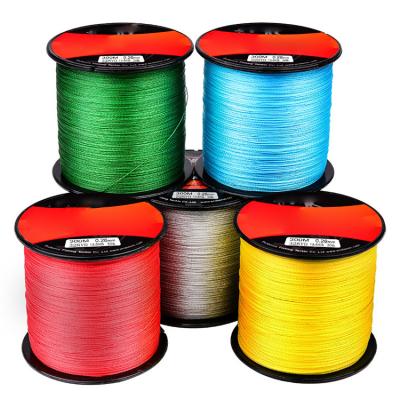 China High strength cheap fishing line long elastic monofilament 8 100% 12 strand fluorocarbon nylon pe braided fishing line for sale