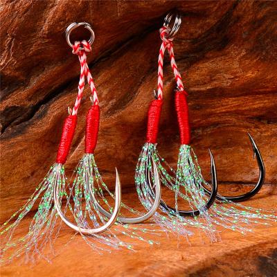 China One-Piece Service Saltwater Fish Hooks Swivel Fishing Shrimp Fish Bright Carbon Steel Hook for sale