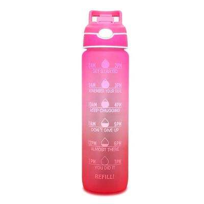 China Wholesale Price School Water Spray Bottle Viable Fitness Water Bottle With Time Motivational Marker for sale